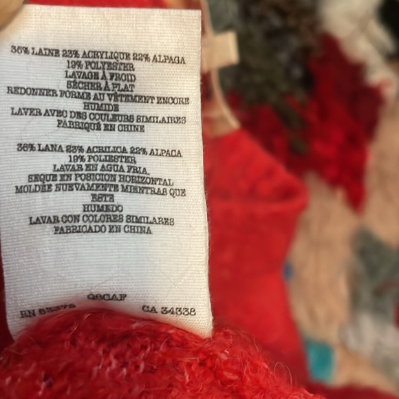 YMC nubby wool Red Black Stripe sweater S - Picture 4 of 6